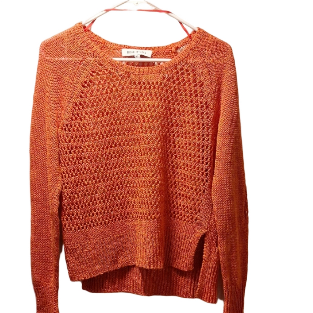 Elizabeth and James Women's Orange Cutout Sweater XS